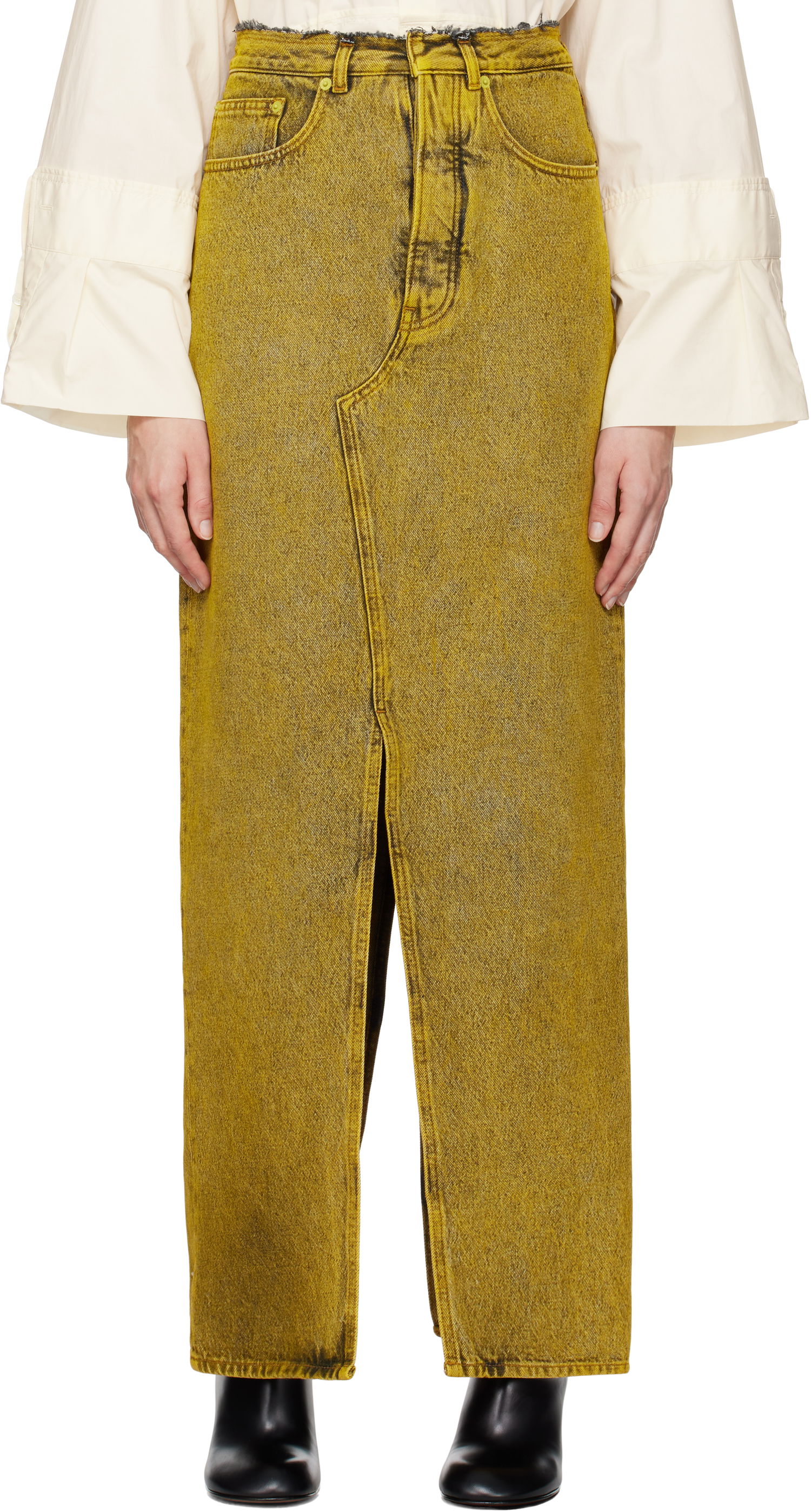 Sukňa Maison Margiela Long Denim Maxi Skirt Žltá | S62MI0021 S30652, 0