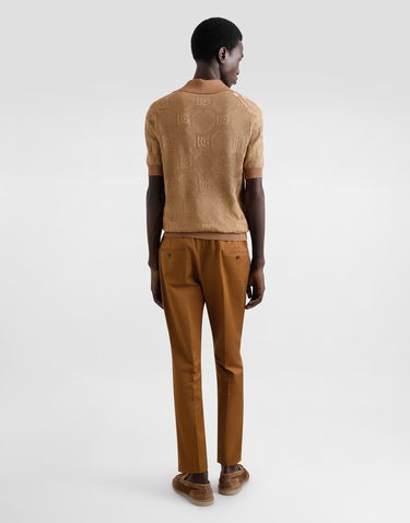 Nohavice Dolce & Gabbana Dolce & Gabbana Tailored Cotton Pants Hnedá | GW13ETFUFNVM0019, 2