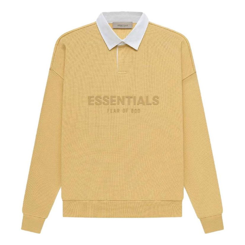 Polo tričko Fear of God Essentials Waffle Long Sleeve Polo Shirt Žltá | FOG-SS23-057