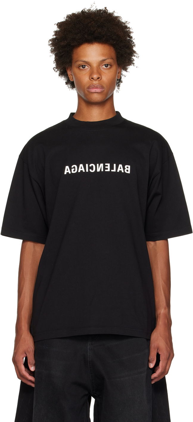Tričko Balenciaga Mirror T-Shirt Čierna | 764235-TNVR2-1070, 0