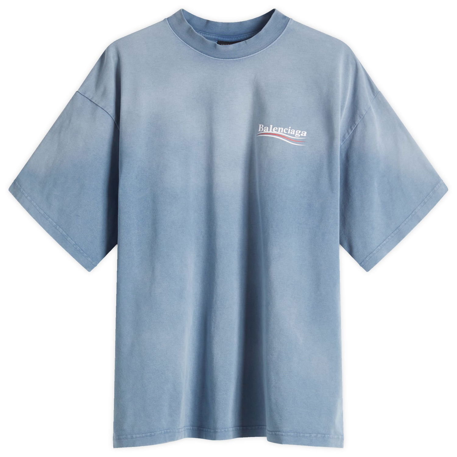 Tričko Balenciaga Men's Campaign Medium Fit T-Shirt, Size Small Modrá | 764235-TIV52-9798, 0