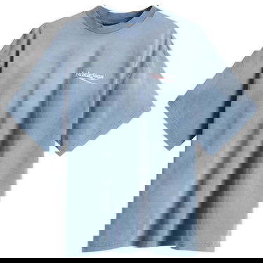 Tričko Balenciaga Men's Campaign Medium Fit T-Shirt, Size Small Modrá | 764235-TIV52-9798, 0