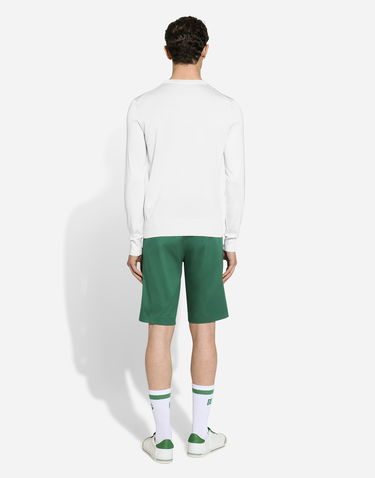 Sveter Dolce & Gabbana Silk Logo Sweater Biela | GXX02ZJBSJSW0800, 2