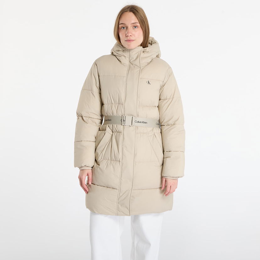 Kabáty CALVIN KLEIN Jeans Belted Midweight Coat Béžová | LV047D508G NSU