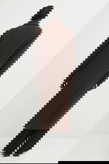 Kabáty Lacoste Long Textured Wool Coat Hnedá | BF5306, 1