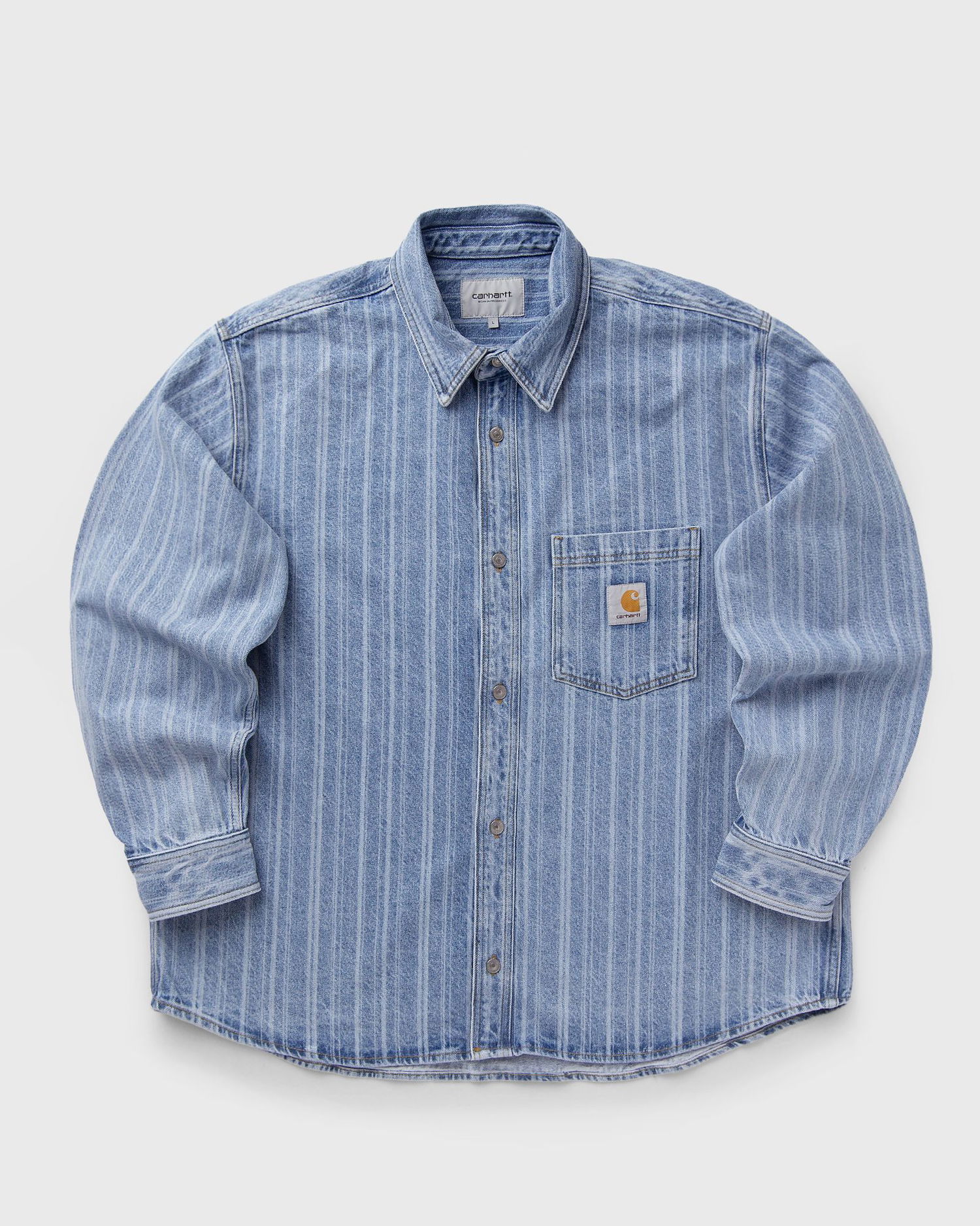 Košeľa Carhartt WIP Rylan Striped Denim Shirt Jacket Modrá | I035567-32H.12, 0