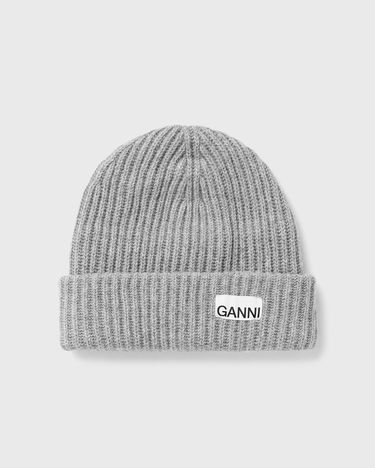 Kulicha GANNI Structured Rib Beanie Šedá | 5714667416078, 0