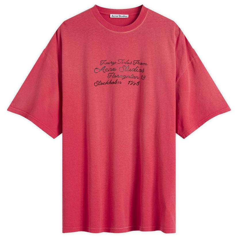 Tričko Acne Studios Edra Fairytale T-Shirt, Size Large Červená | AL0500-AZT