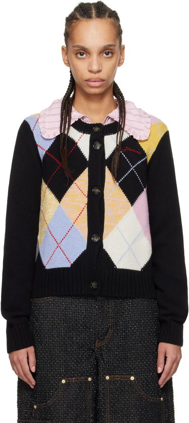 Sveter GANNI GANNI Harlequin Knit Cardigan Rôznofarebný | K2380, 0