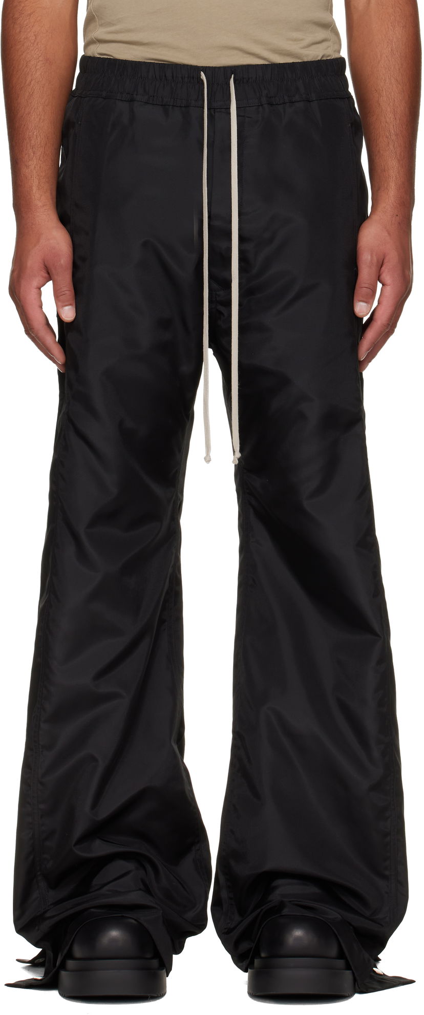 Tepláky Rick Owens DRKSHDW Concordians Pusher Elastic Waist Wide-Leg Track Pants Čierna | DU02E7393 NCV