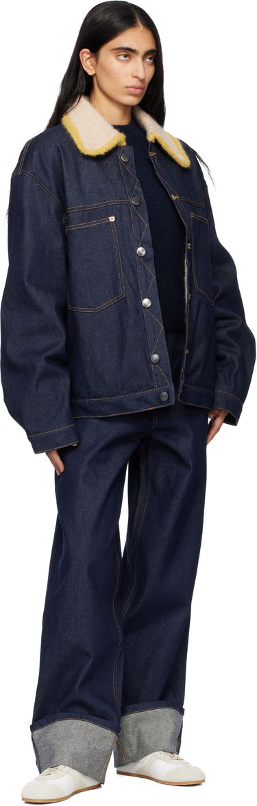 Džínsy Charles Jeffrey Loverboy Loose Fit Pocket Waisted Jeans Navy | 52040201, 3