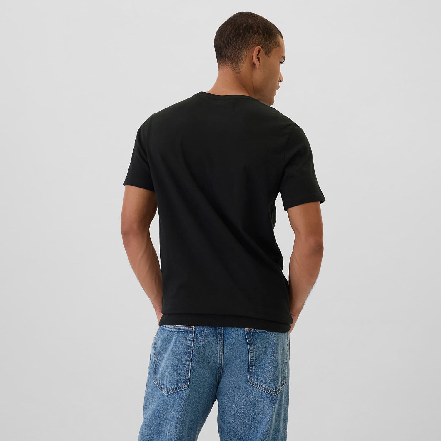 Tričko GAP T-shirt Micro Logo Crew True Black S Čierna | 502022-02, 1