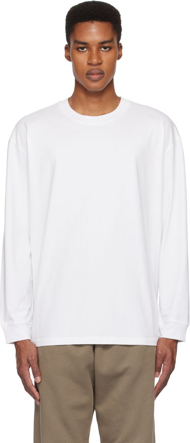 Tričko SKIMS Heavyweight Cotton Relaxed Long Sleeve T-Shirt Biela | LS-LST-7893M, 0