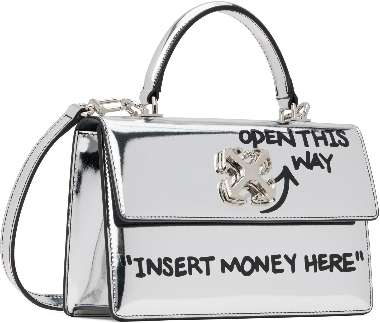 Off-White Jitney 1.4 Top Handle Quote Bag
