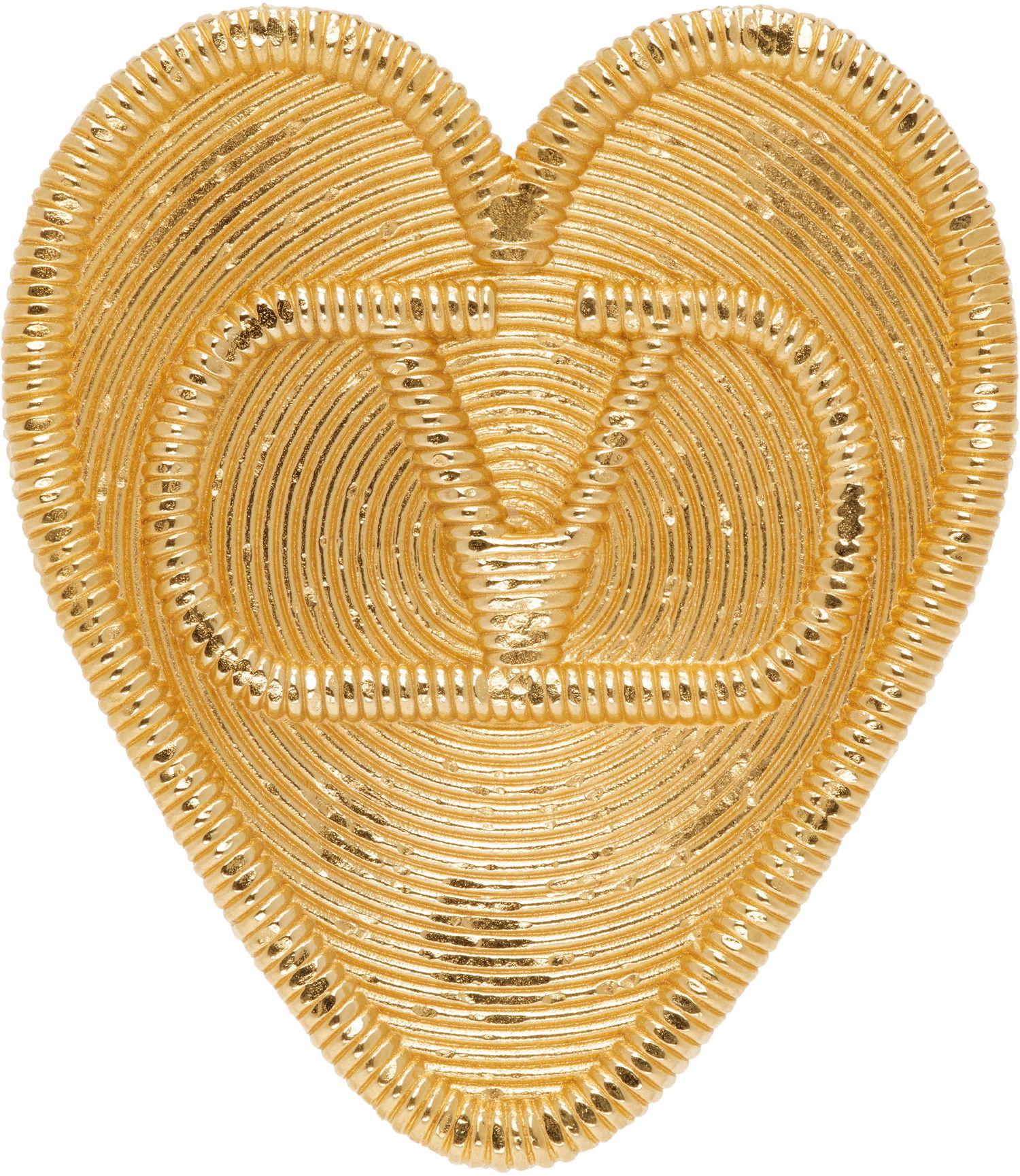Spona Valentino Valentino Garavani Fil Perdu Gold-Tone Heart Brooch Metalická | 6W0J0Z95MET, 0