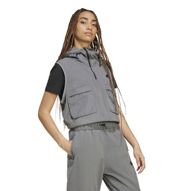 Vesta adidas Performance Polar Fleece Vest With Hood Grey Šedá | IW5225, 4