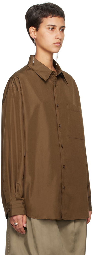 Košeľa LEMAIRE LEMAIRE Relaxed Shirt Hnedá | SH1039 LF1163, 1