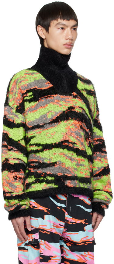 Sveter ERL ERL Camo-Print Mockneck Sweater Čierna | ERL06N007, 1