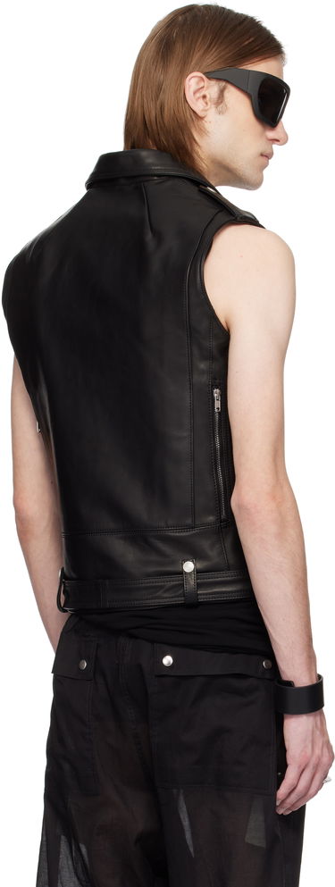 Vesta Rick Owens Rick Owens Hollywood SL Bauhaus Stooges Leather Vest Čierna | RR01E5710 LHJP, 2