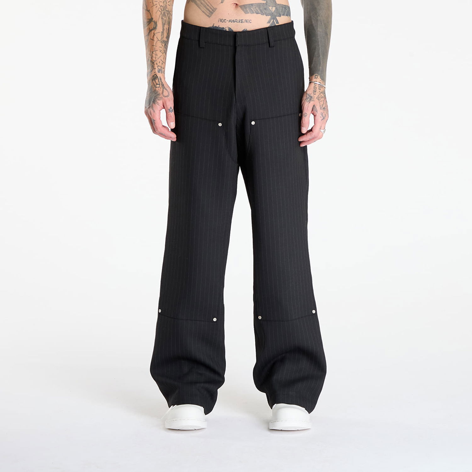 Nohavice MISBHV Pinstripe Carpenter Trousers Čierna | 251M314, 0