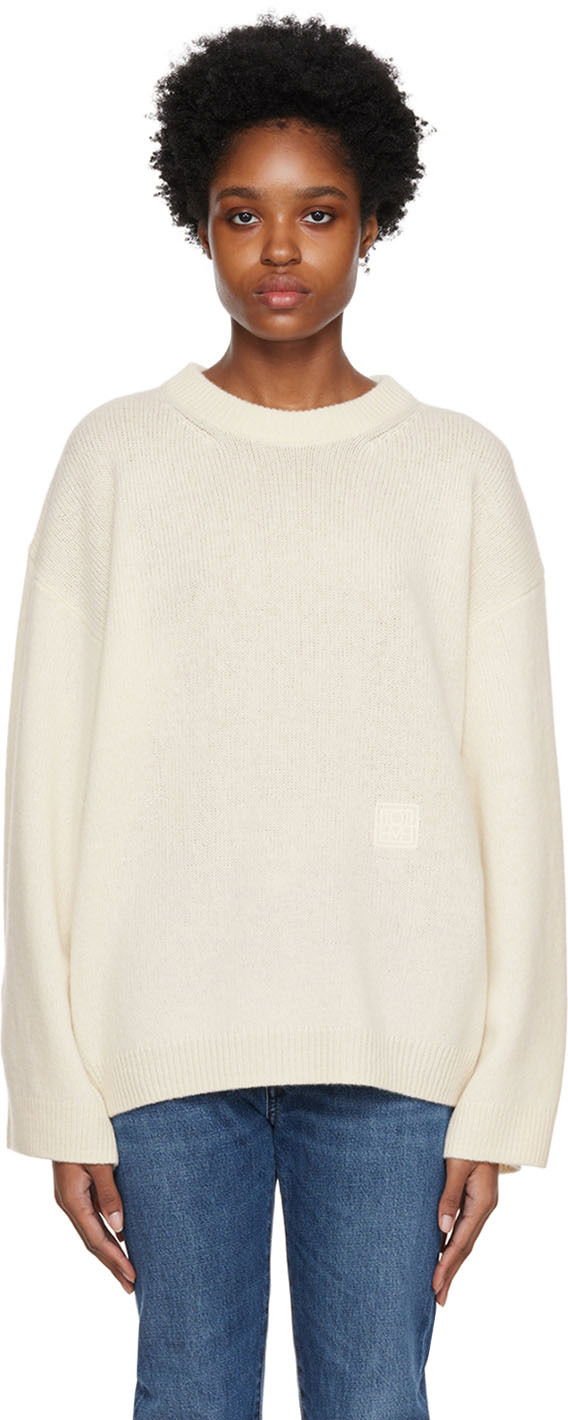 Sveter TOTEME TOTEME Crewneck Sweater Biela | 222-571-753, 0