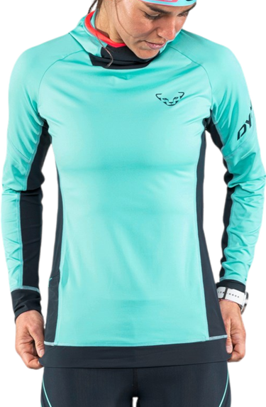 Mikina Dynafit Alpine Long Sleeve T-Shirt With Hood Tyrkysová | 08-0000071539-8051, 0