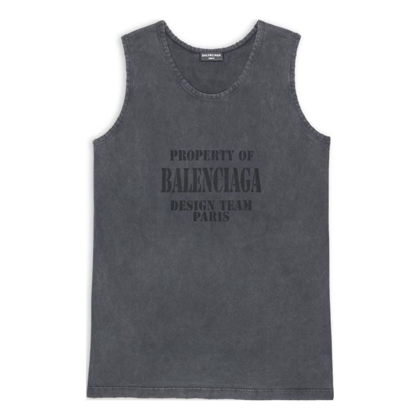Tielko Balenciaga Balenciaga Loose Tank Top Šedá | 697880TMVI11055