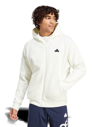 Mikina adidas Performance Premium Full-Zip Hoodie Biela | IR5208