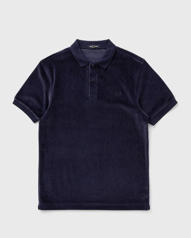 Polo tričko Fred Perry Velour Zip Neck Polo Shirt Navy | M8720-395, 0