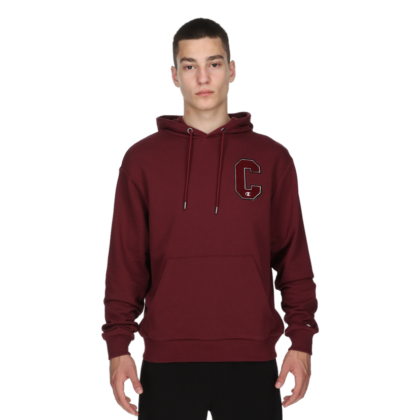 Mikina Champion Retro Sport C Logo Pullover Hoodie Vínová | CHA253M612-54