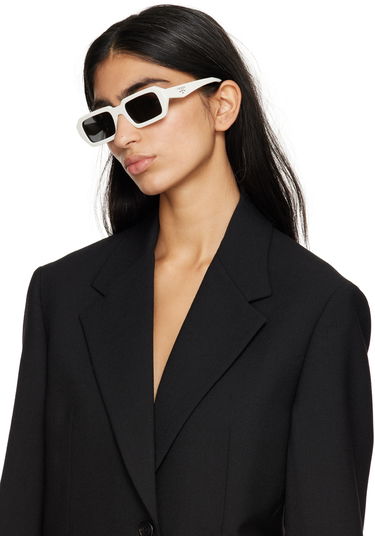 Slnečné okuliare Prada Rectangular Sunglasses Biela | 0PR A12S 17K08Z 8056597967891, 3