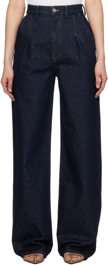 Džínsy Loulou de Saison Loulou de Saison Attu Pleated Wide-Leg Jeans Modrá | ATTU, 0
