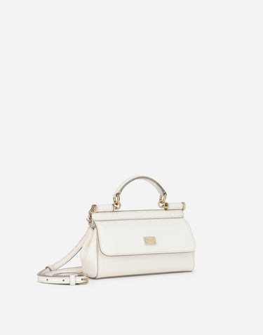 Kabelka Dolce & Gabbana Dolce & Gabbana Sicily Small Dauphine Leather Top Handle Bag Biela | BB7116B100180001, 2