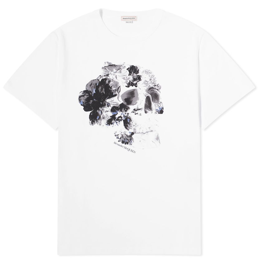 Tričko Alexander McQueen Dutch Flower Skull T-Shirt Biela | 781994-QTABE-0909