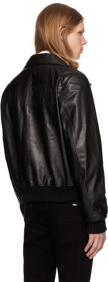 Bomber bunda AMIRI AMIRI Zip Leather Jacket Čierna | AMLTJT1028, 2