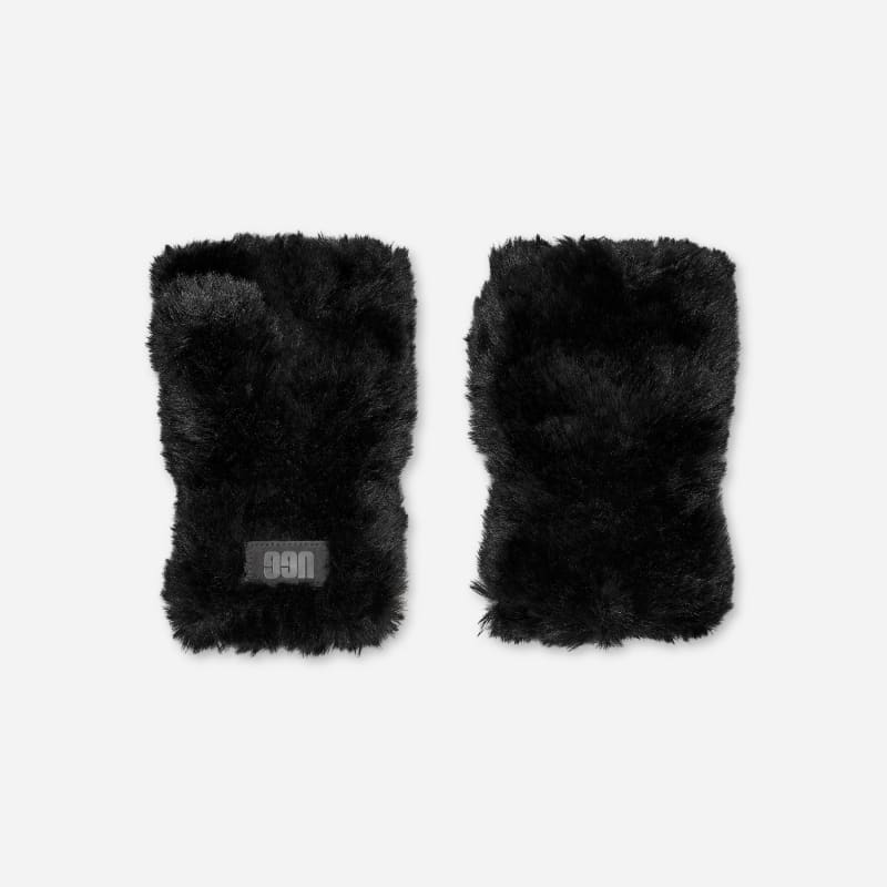 Rukavice UGG Faux Fur Fingerless Gloves Čierna | 100895-BLK, 1