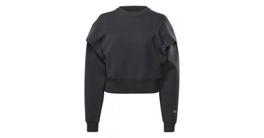 Mikina Reebok DreamBlend Cotton Mid-Layer Sweatshirt Čierna | HS7810, 1