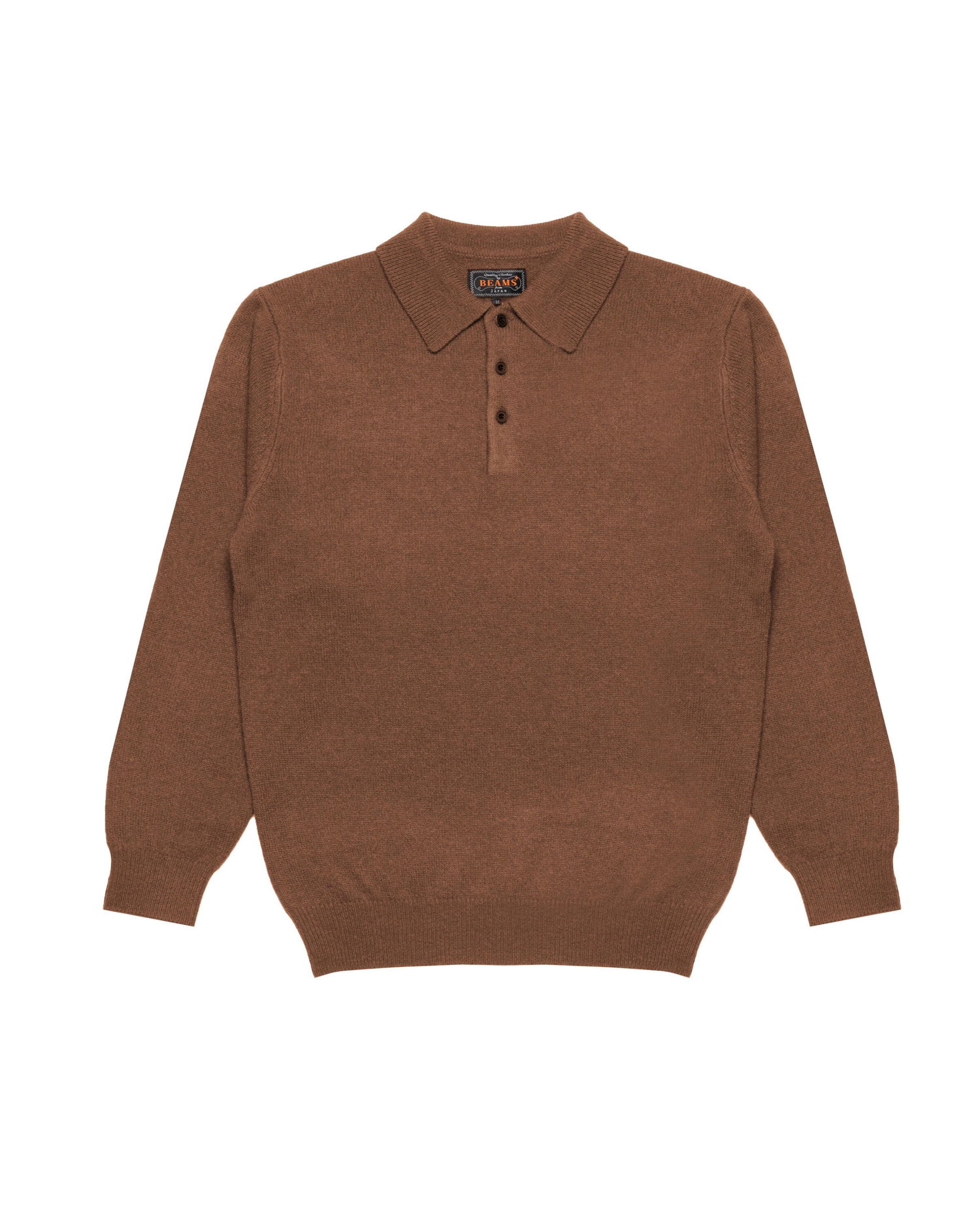 Polo tričko BEAMS Beams+ Knit Polo Shirt Hnedá | 38120004103-28, 0