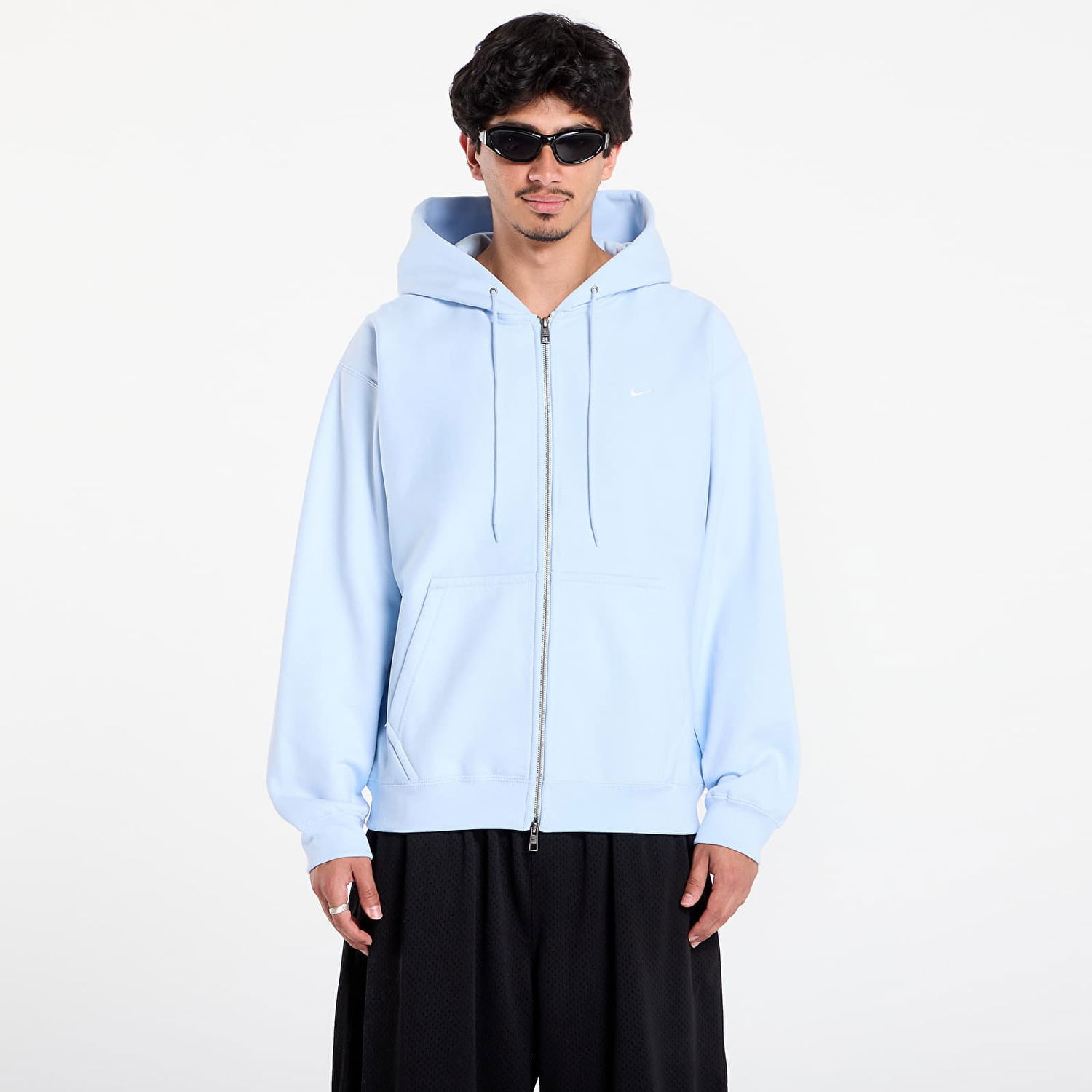 Mikina Nike Solo Swoosh Full-Zip Fleece Hoodie Modrá | HV1084-441, 0
