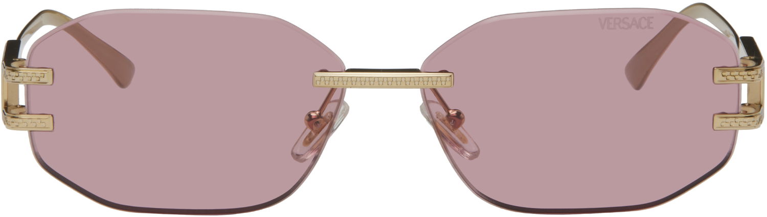 Slnečné okuliare Versace Versace Damier Plaque Sunglasses Ružová | 0VE2274 8056262249918, 0