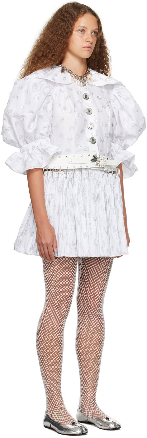 Sukňa Chopova Lowena Exclusive White Harpsichord Mini Dress Biela | 1292W, 1