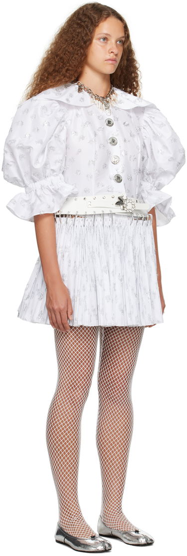 Sukňa Chopova Lowena Exclusive White Harpsichord Mini Dress Biela | 1292W, 1