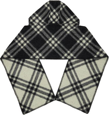 Šál Burberry Burberry Check Hooded Scarf Čierna | 8115260, 1