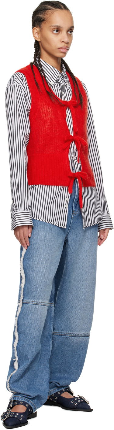 Sveter GANNI Ganni Tie String Vest Červená | K2344, 3