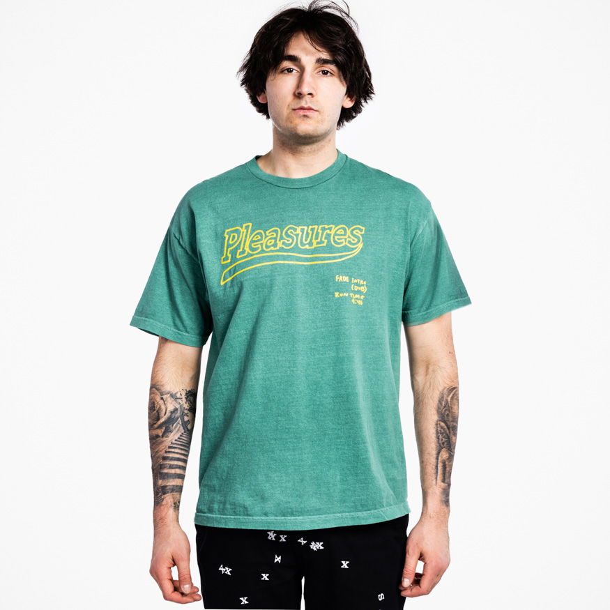 Polo tričko Pleasures Dub Pigment DYE T-Shirt Tyrkysová | P21W040-GREEN, 0
