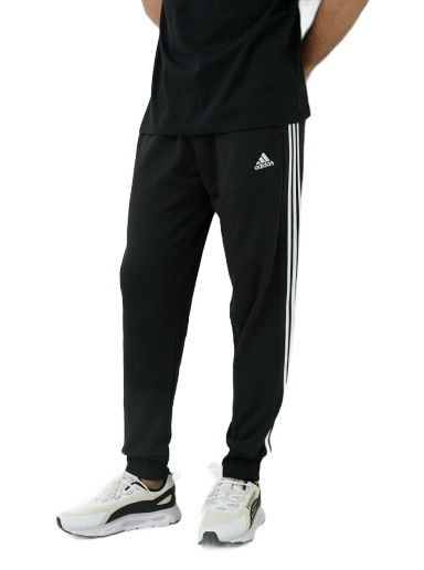 Tepláky adidas Performance Essentials French Terry Tapered Cuff 3-Stripes Čierna | HA4337