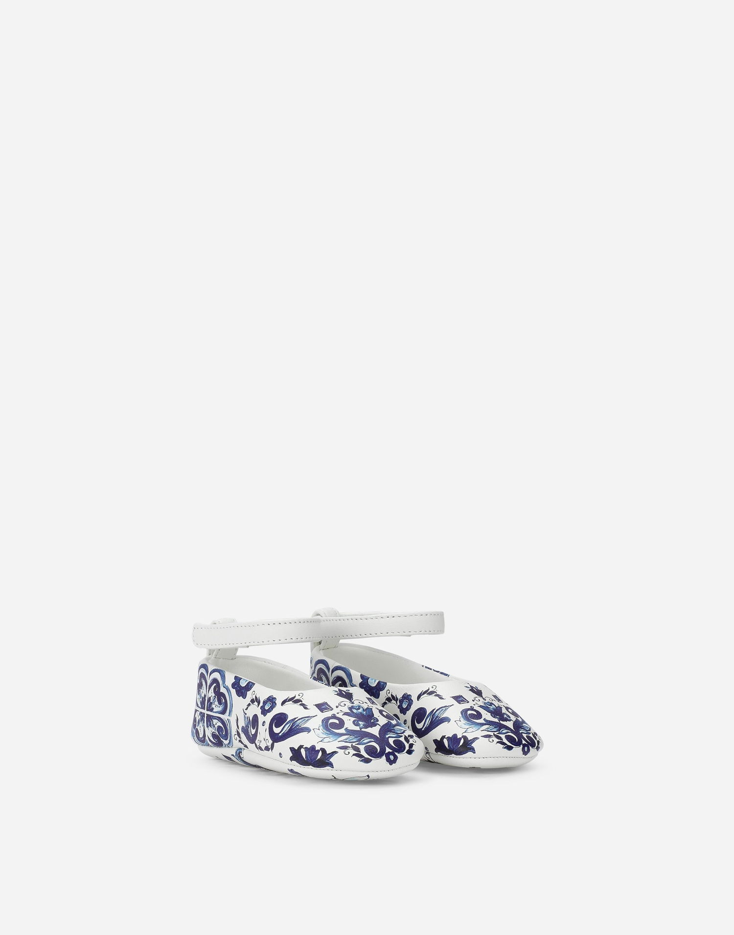 Tenisky a topánky Dolce & Gabbana Lambskin Ballet Flats with Majolica Print First Steps (19-26) Rôznofarebný | DK0065AC513HA3OB, 1