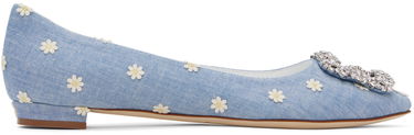 Oblečenie Manolo Blahnik Manolo Blahnik Hangisiflat Daisy Ballerina Flats Modrá | 124-2560-0001, 0