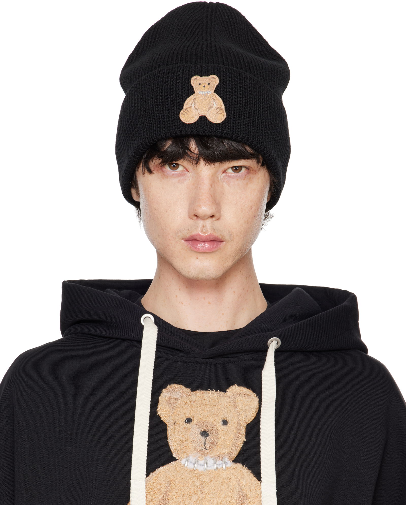 Embroidered Bear Beanie