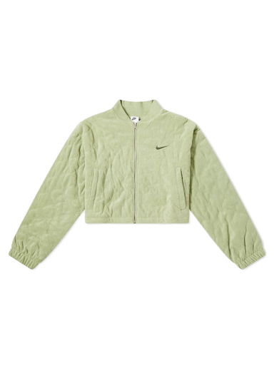 Bunda Nike Terry Quilted Jacket Zelené | DV7826-386